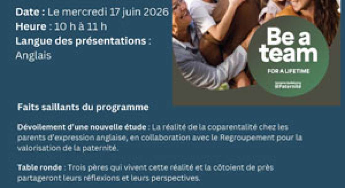 CHSSN-Dévoilement d&rsquo;une étude sur la coparentalité chez les parents d&rsquo;expression anglaise